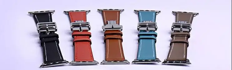 Серия 5 4 3 2 1 из натуральной кожи петлевой ремешок для Apple Watch band одинарный ремешок с пряжкой для iwatch 38 мм 42 мм 40 мм 44 мм