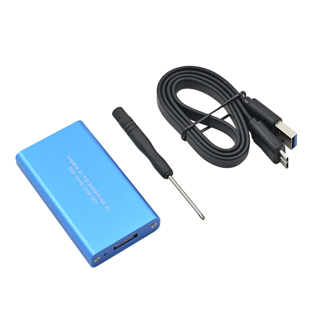 Классический синий высокоскоростной 6 ГБ/сек. Optibay mSATA к USB 3,0 внешний HDD жесткий диск Корпус драйвера коробка поддержка 500GB 1 ТБ SSD адаптер