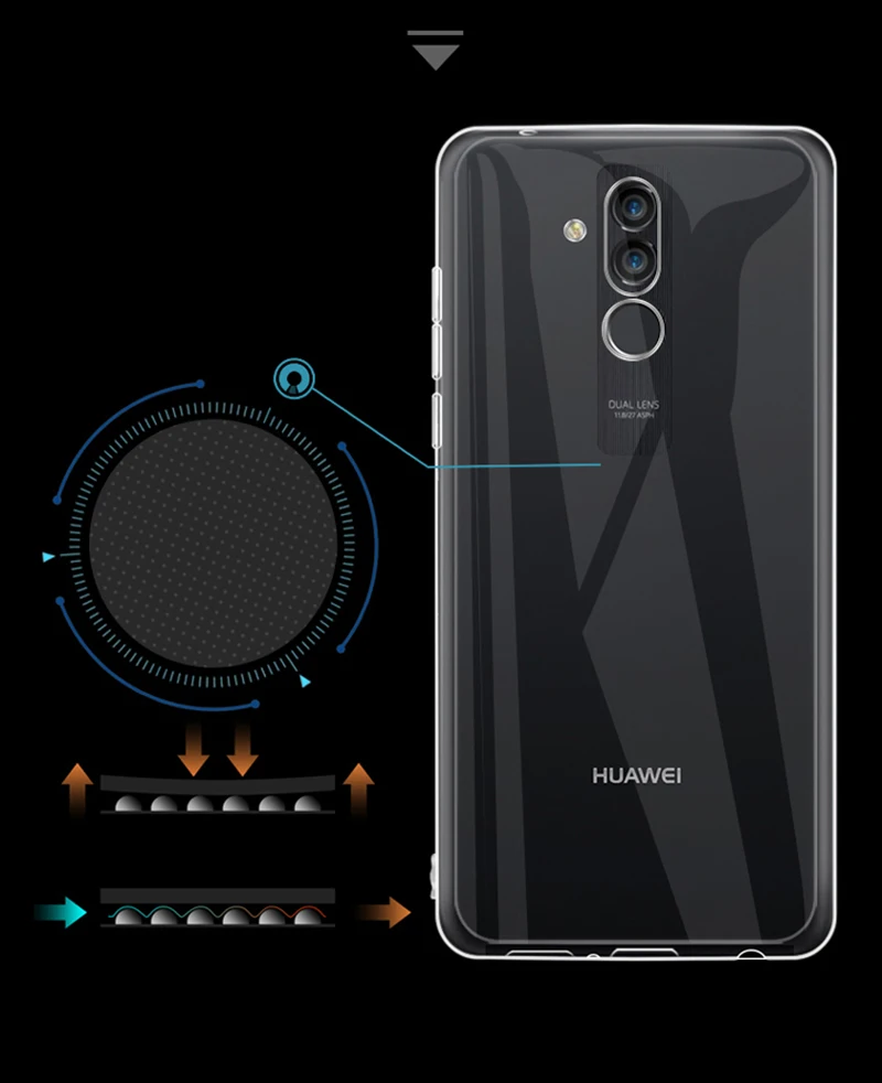Тонкий чехол для huawei mate 20 lite, прозрачный ТПУ силиконовый прозрачный мягкий чехол для huawei mate 20 Lite Pro Чехол для телефона