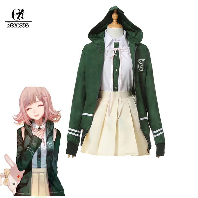 ROLECOS Nanami косплей костюм ChiaKi Danganronpa 3 аниме полный комплект (пиджак + рубашка юбка)