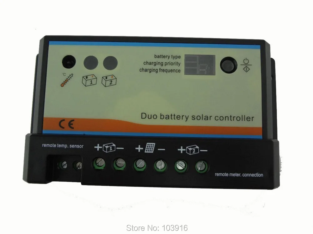 10А двухбатарейный солнечный регулятор контроллер солнечного заряда 12/24 в для