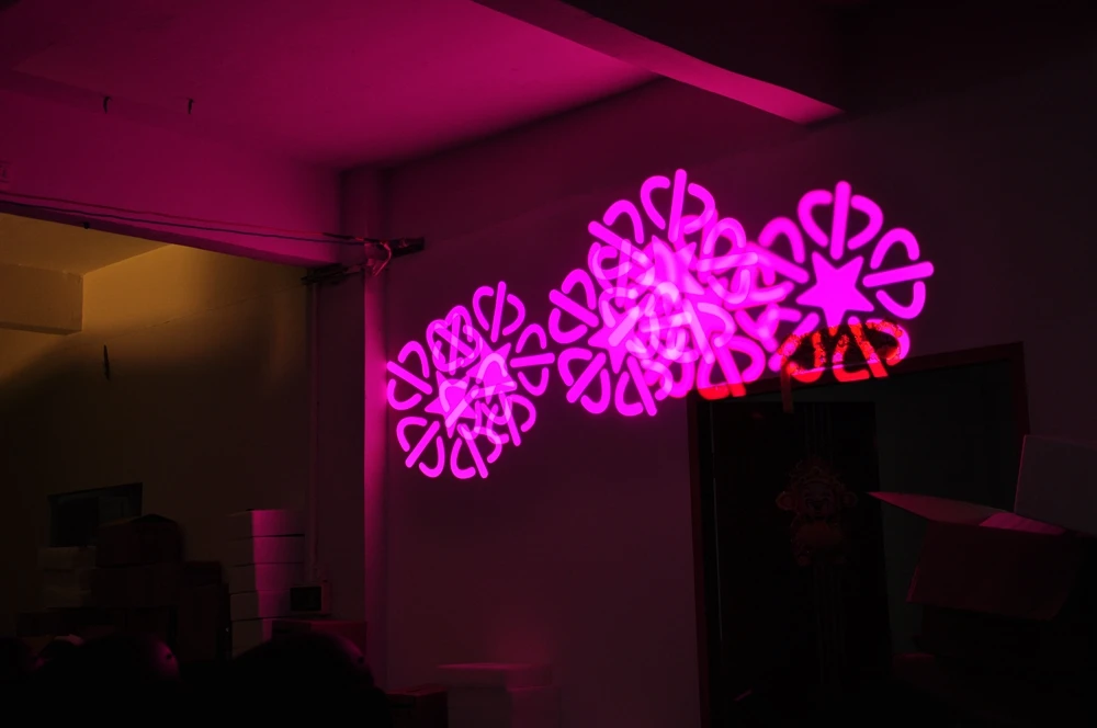2 шт. Профессиональный Gobo Led движущийся головной прожектор 7 стекло Цвет колеса 8 статические/6 поворот Gobo USITT DMX-512 150 Вт