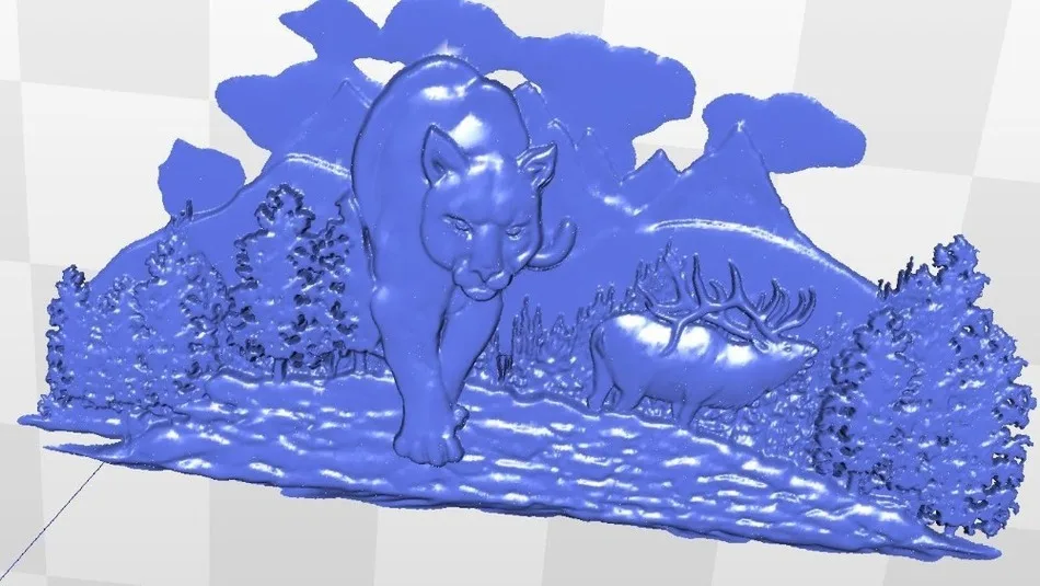 

Panno_lioness для ЧПУ в формате STL 3d модель, рельеф