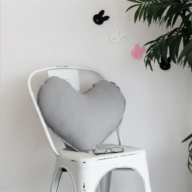 Grey Love 3D подушка в форме сердца, звезды, банта, для дома, гостиной, дивана, хлопок, подушка для спальни, детская игрушка, украшение комнаты, подушка - Цвет: Grey Love