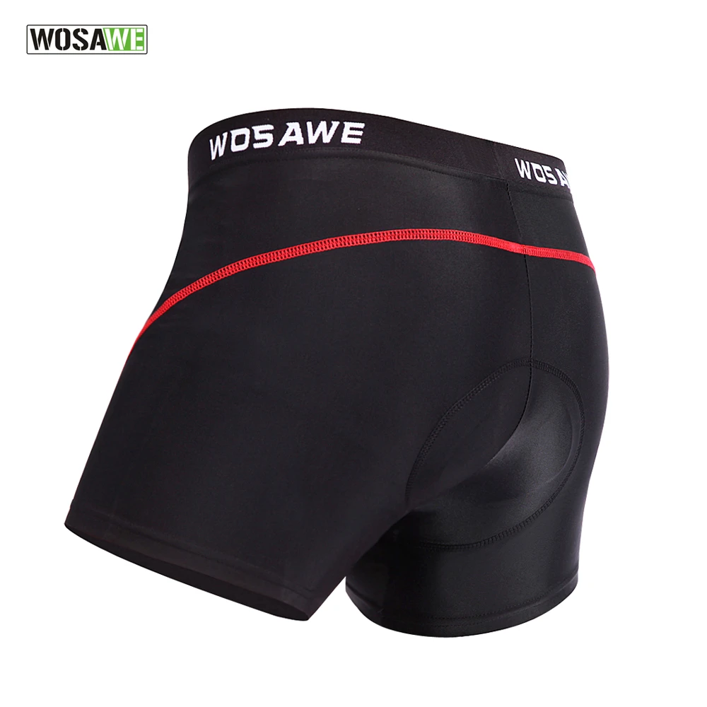 WOSAWE Велосипедное Нижнее белье 3D Мягкие велосипедные шорты ударопрочные дорожные