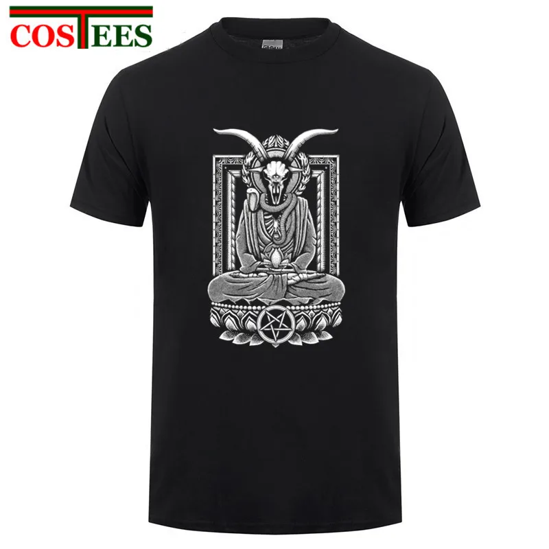 XS-3XL Baphomet Nirvana белая мужская футболка с полутонами забавная baphomet одежда короткими
