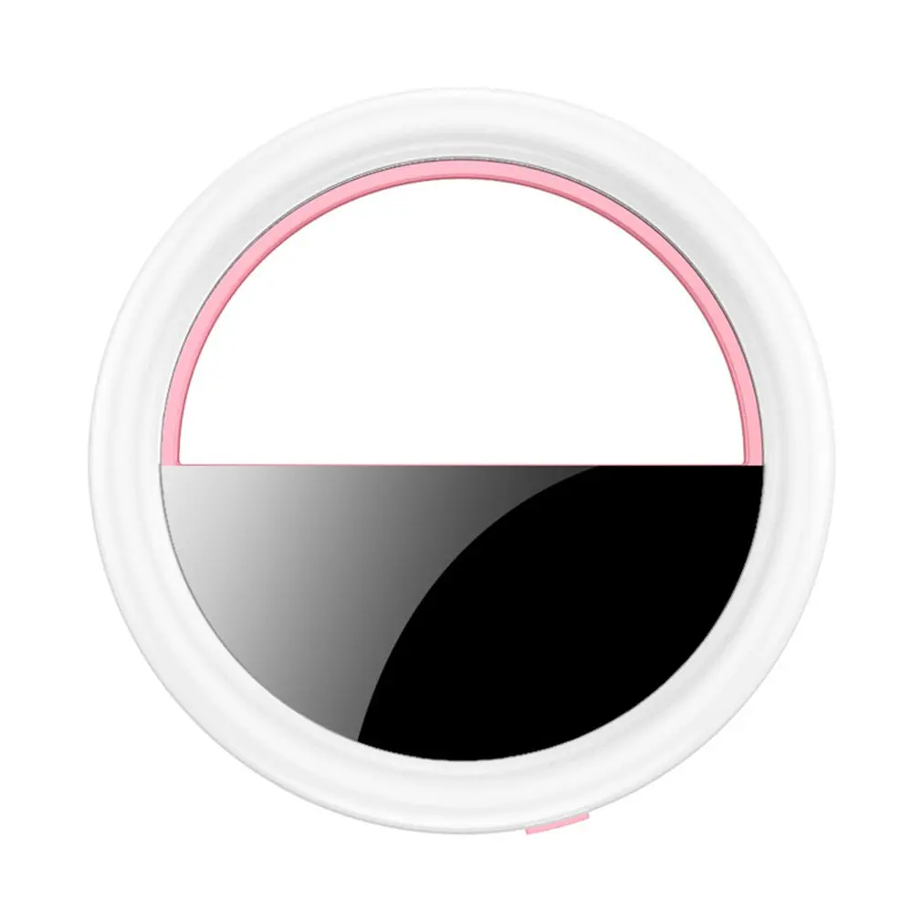 Battery Type Pink Портативный светильник для селфи для мобильного телефона, светодиодный светильник-вспышка, кольцо для телефона для Iphone и samsung, Прямая поставка - Цвет: Battery Type Pink