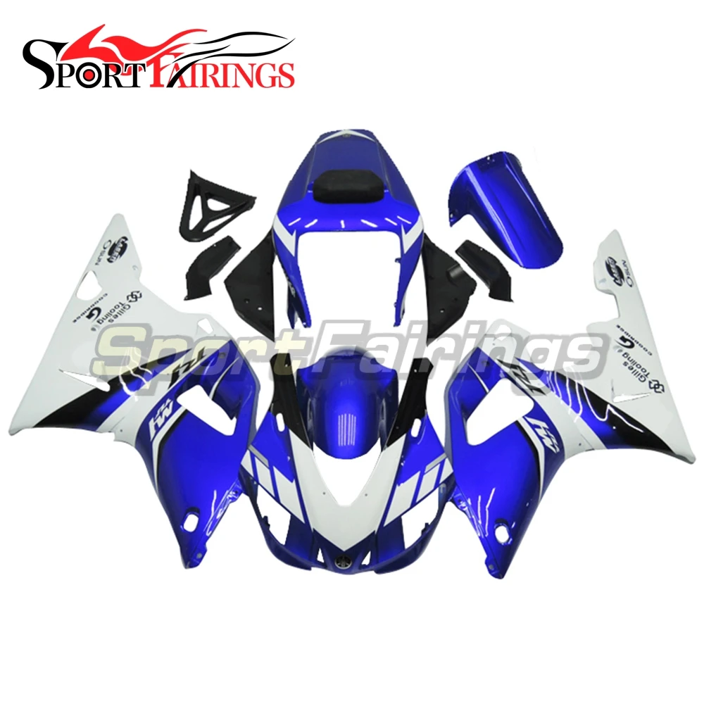 

Fairings For Yamaha YZF1000 YZF R1 00 01 YZF-R1 2000 2001 ABS Motorcycle Fairing Kit Bodywork Cowling Fairings Becker White Blue