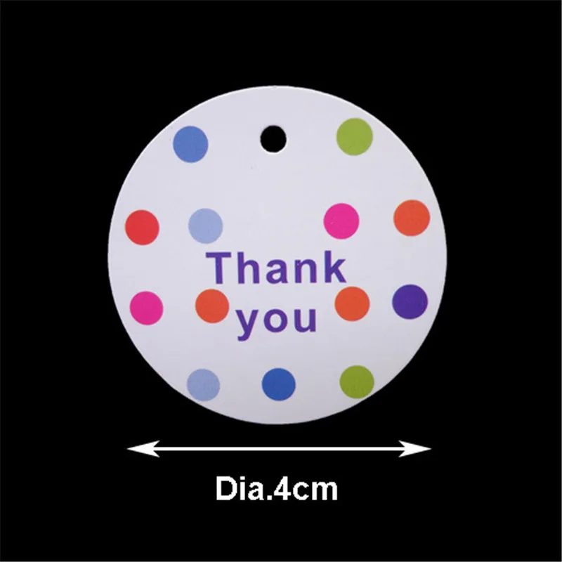 Thank you tags 100 шт. бумажная подарочная коробка в горошек, бирки спасибо Merci, Свадебная вечеринка, картонная коробка, драже, украшения для упаковки, бумажные карты, бирки - Цвет: Thank you tags