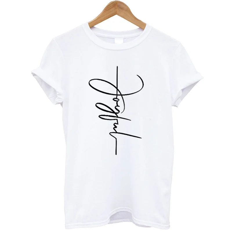 Женская футболка из 100% хлопка с коротким рукавом и круглым вырезом забавные