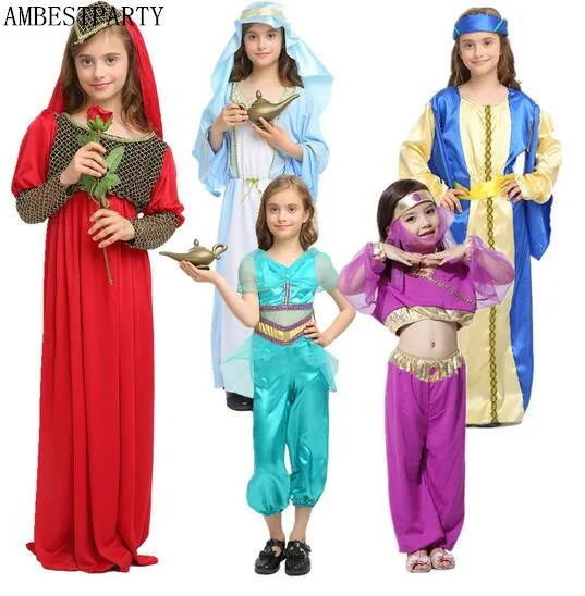 Горячая 2017 Детские костюмы для Хэллоуина Королевский принц принцесса Аравия