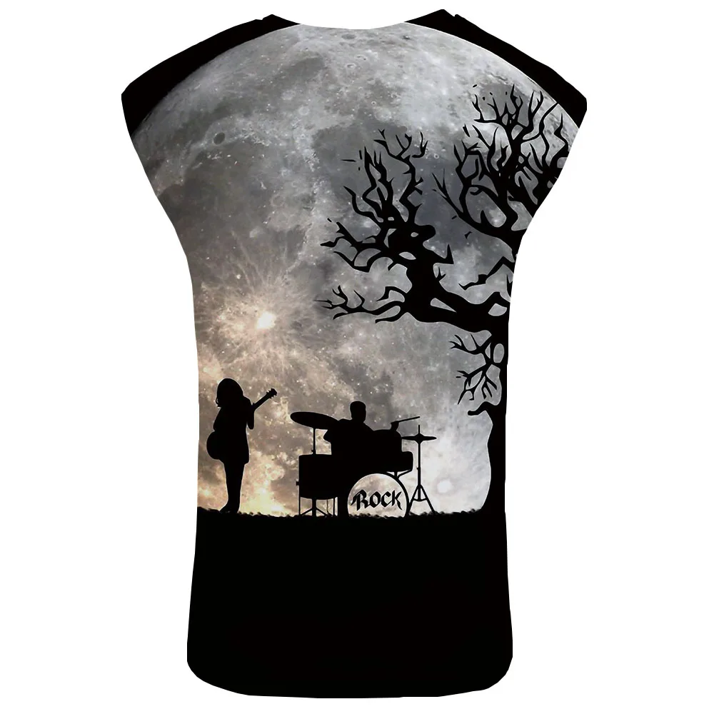 Бренд KYKU майка на бретелях для мужчин Moon Stringer Tree Ftness одежда в стиле панк-рок