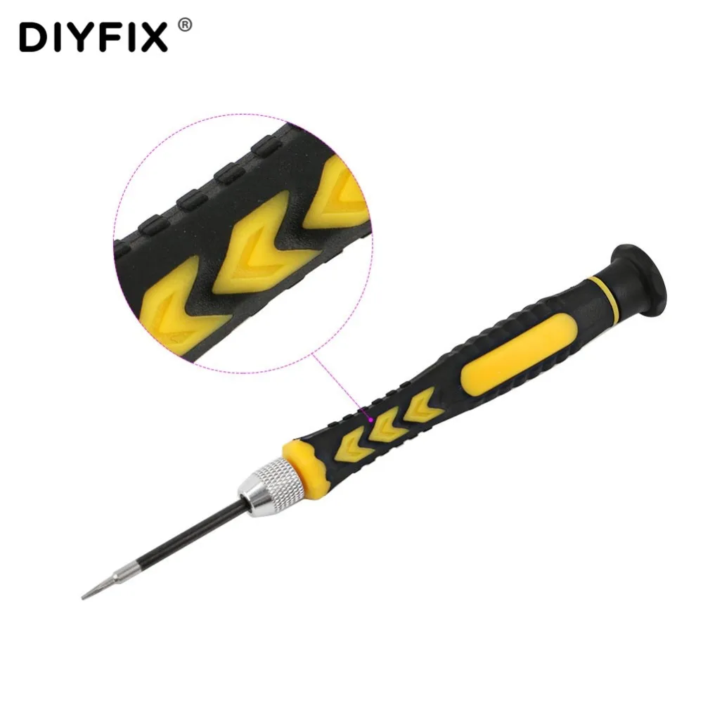 DIYFIX 1 шт. Прецизионная отвертка с двойной головкой для ремонта iPhone инструменты 0,8 Pentalobe 1,5 крестовая отвертка Phillips ручной инструмент