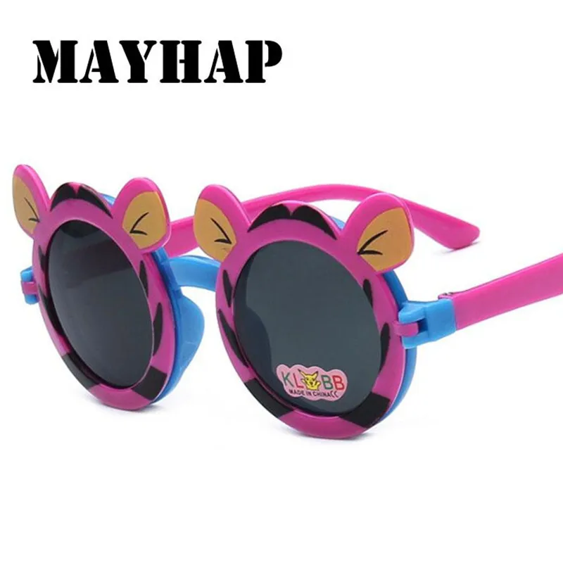MAYHAP Eyeglass fashion kid round sun glasses Novel Worm design cute Spectacles frame children boys girls Mirror flip sunglasses |