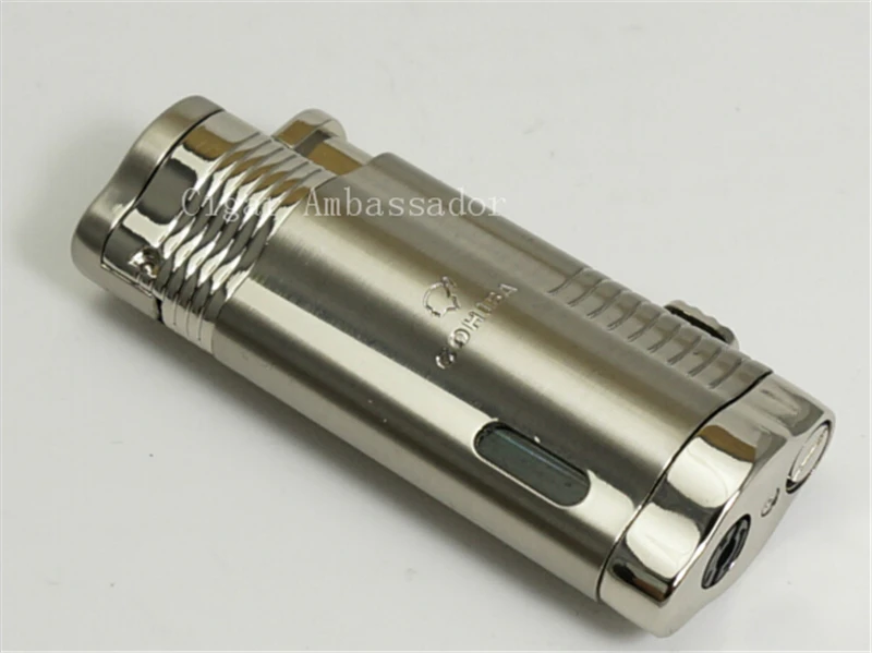 Cohiba 3 Jet факел пламени роскошные серебро табак зажигалки для лучшие подарки