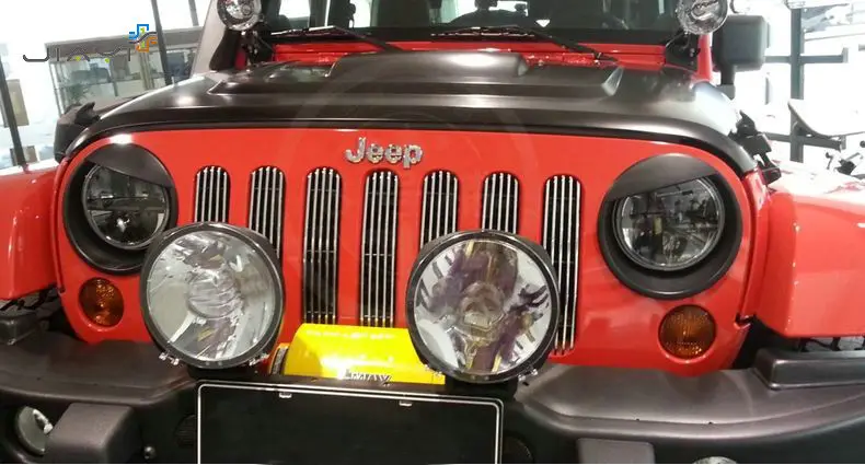 Черная накладка для бровей Angry Bird Eyelid на голову бампер подходит Jeep Wrangler JK Rubicon Sahara