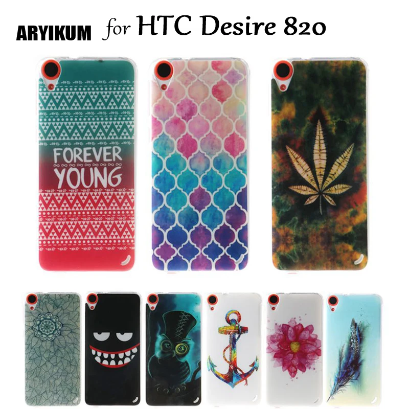 ARYIKUM Mobile Phone Cases For HTC Desire 820 820G G Dual Sim Soft TPU Silicone Back Cover / Coque |