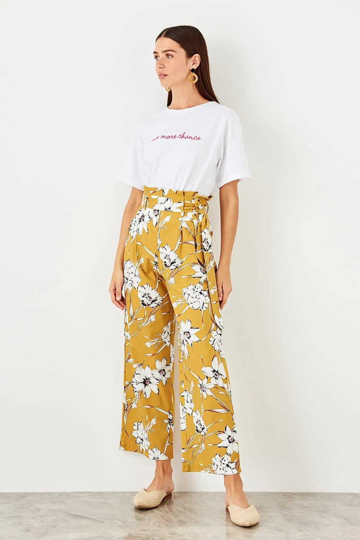 Trendyol Camel брюки со шнуровкой TWOSS19XM0277 | Женская одежда