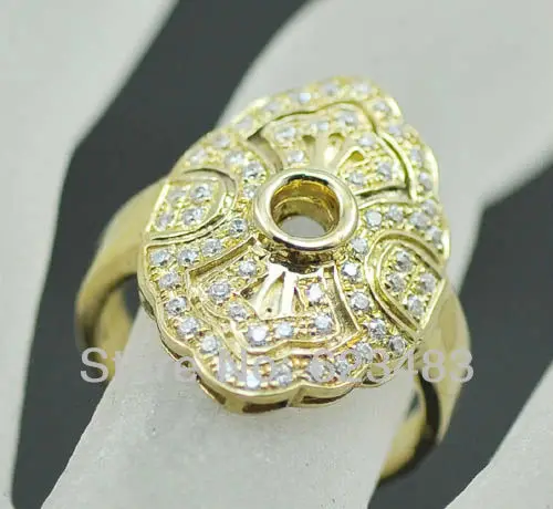 

Round cut 6mm 14k Solid Yellow Gold Diamonds Natural Engagement Wedding Ring