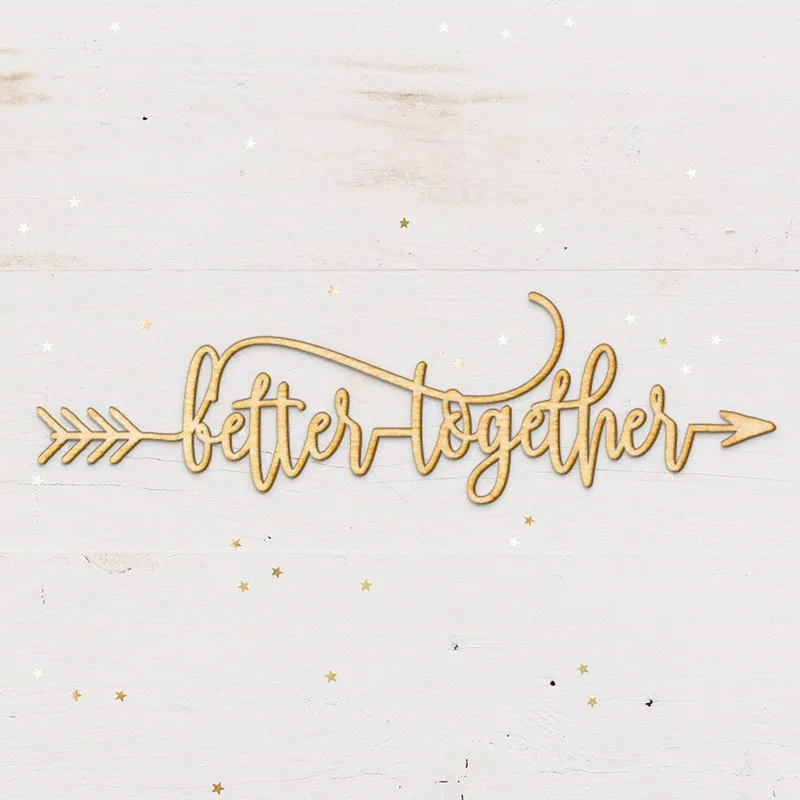 Надпись Стрела деревянная лучше вместе декоративное настенное искусство в