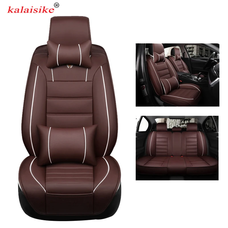 

kalaisike universal leather auto seat covers for Skoda all models rapid yeti kodiaq octavia fabia superb car styling accessories