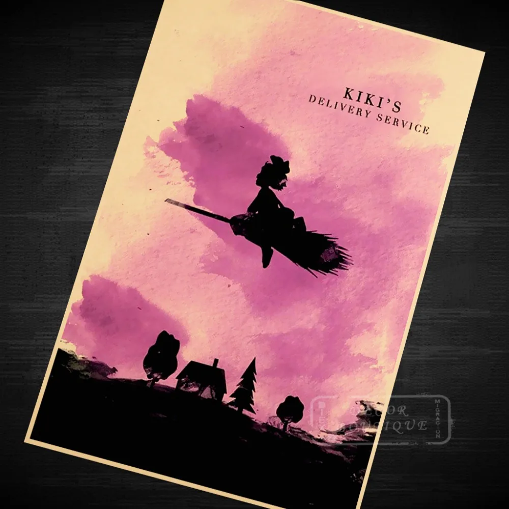 Kiki's Delivery Service сюрреалистичность арт в стиле минимализма винтажный Ретро