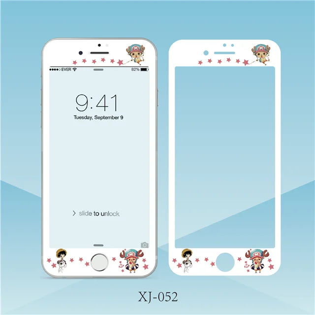 137 Renda 9H полное покрытие защитная пленка из закаленного стекла для iphone 8 7 6 6s плюс протектор экрана мультфильм Цельный Луффи Чоппер - Цвет: 137