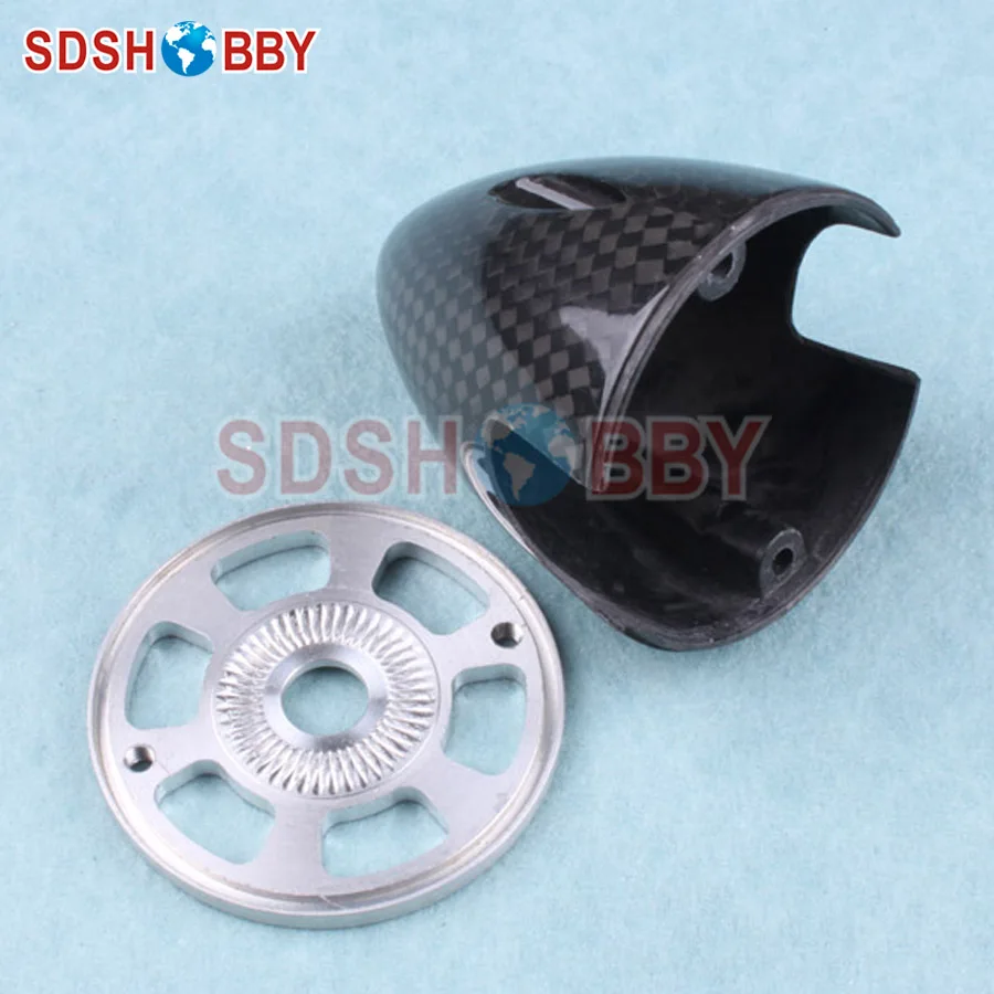 RC Model Carbon Fiber Bullet Spinner 1.75&quot(44.5mm) with Aluminum Back Plate 3K Surface Processing | Parts &amp Accs
