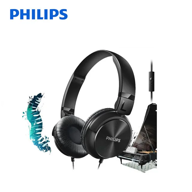 Philips SHL3065 наушники с шумоподавлением провод управление микрофон оголовье дизайн для Galaxy 8/8+ официальная сертификация - Цвет: Black
