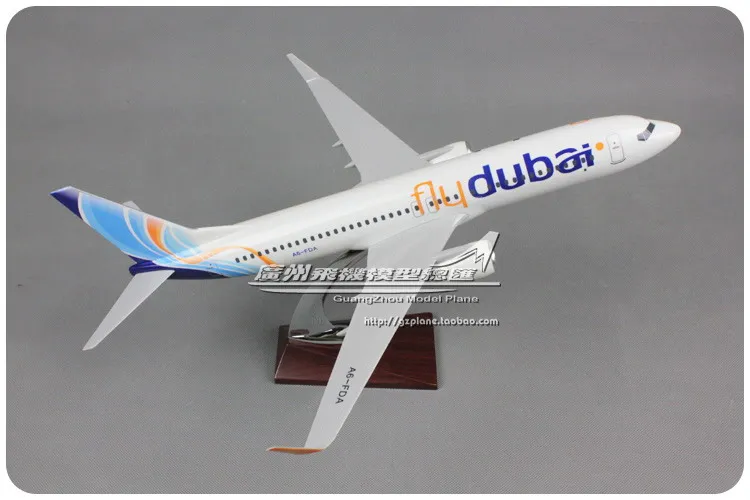 40 см смолы B737 800 Дубай авиакомпаний модель самолета FlyDubai Boeing 737 A6 FDA дыхательные