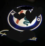 LOGO1 2 шт. светодиодный светильник для двери автомобиля с логотипом проектор Объектив светильник для Alfa Romeo 159 Giulia Giulietta Mito Stelvio автомобиль Brera spider - Испускаемый цвет: LOGO1