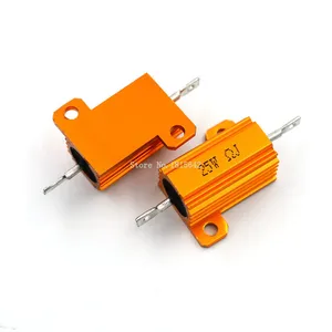 RX24 25 Вт алюминиевый мощный металлический корпус проволочный резистор 0,01  30K 0,05 0,1 0,5 1 2 3 5 6 8 10 20 100 150 200 1K Ом