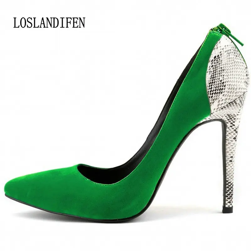 Туфли LOSLANDIFEN женские на высоком каблуке туфли лодочки тонком шпильке свадебные с