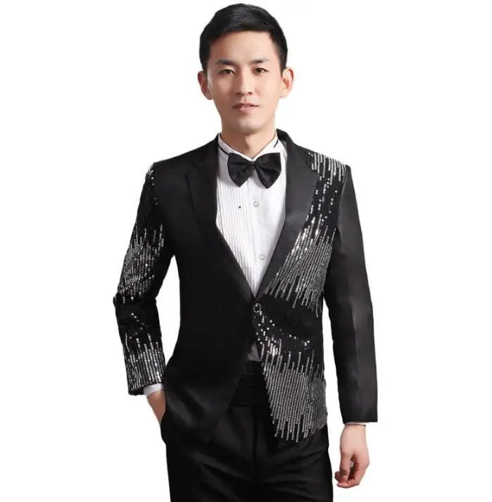 Sequins blazer men formal dress latest coat pant designs slim suit trouser marriage wedding suits for men's red fashion | Мужская