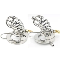 prison bird the latest design 316 stainless steel male chastity device cock cage with stealth lock ring sex toy a291