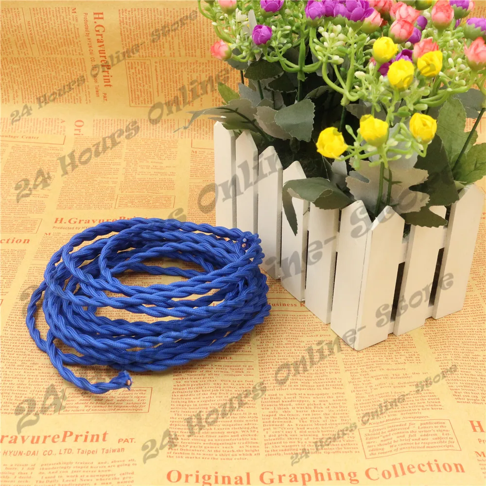 Голубой цвет 5 м/лот 2x0 75 Винтаж сетка железной проволоки витой кабель Ретро