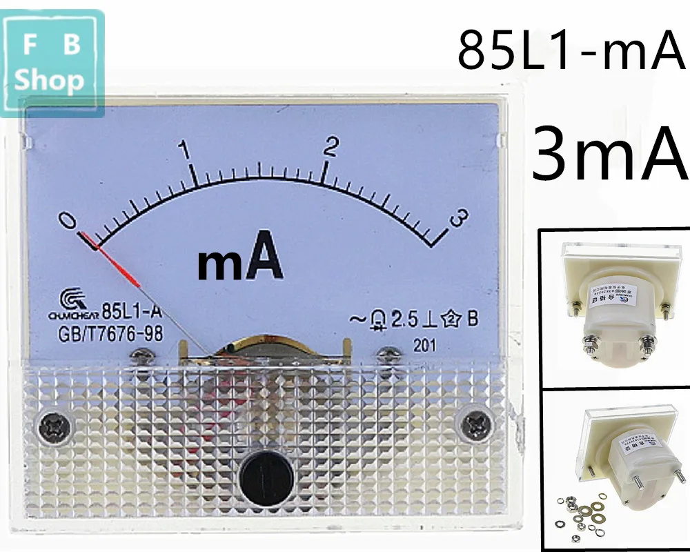

Аналоговый измерительный прибор переменного тока 3 мА Вольтметр Амперметр 85L1 3MA датчик