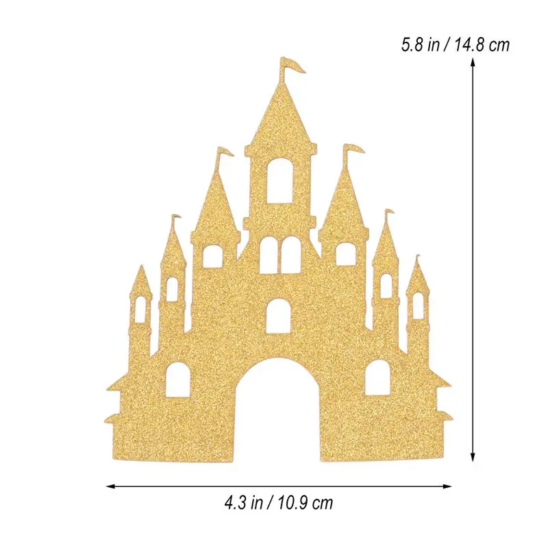 12 шт. блестящие детские топперы в виде замка для украшения торта на день рождения