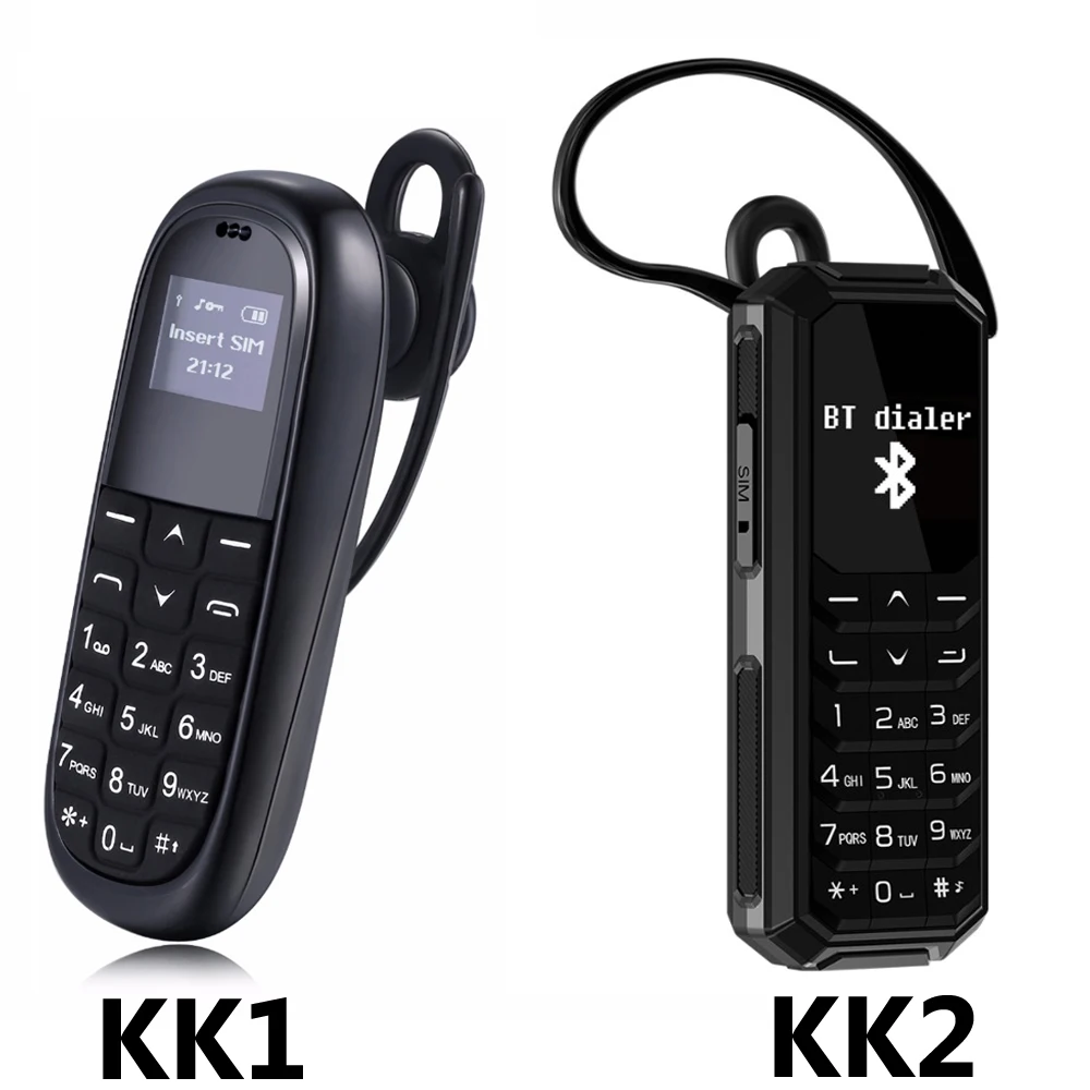 AEKU KK1 KK2 Мини карманный мобильный телефон Bluetooth Беспроводной набор для