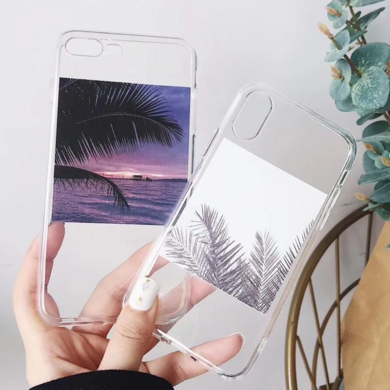 Винтажный чехол для iphone X с изображением листьев 6 6S 7 8 Plus ультра тонкий мягкий