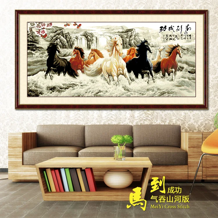 

Kit for Needlework,DIY Cross stitch, Embroidery kit,Horse family print pattern Cross-Stitch animal painting wholesale