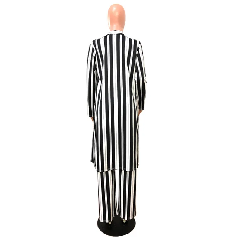 Женский брючный костюм двойка длинный Тренч с широкими штанинами модный в