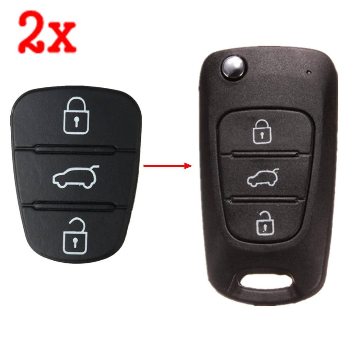 

2 шт., автомобильный пульт для Hyundai Solaris Accent Tucson l10 l20 l30 /Kia Rio Ceed