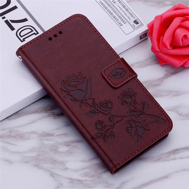 Кожаный чехол-кошелек PDGB для huawei P20 Pro Lite Honor 8X 8C 8A Y5 Y6 Y7 Prime Y9, откидной мягкий чехол с 3D тиснением в виде цветка