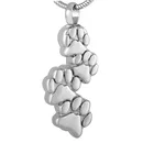 IJD8616 милые четыре собакикошки лапы вместе из нержавеющий стали памятный урн ювелирные изделия ожерелье для прах питомца Keepsake ожерелье для кремации