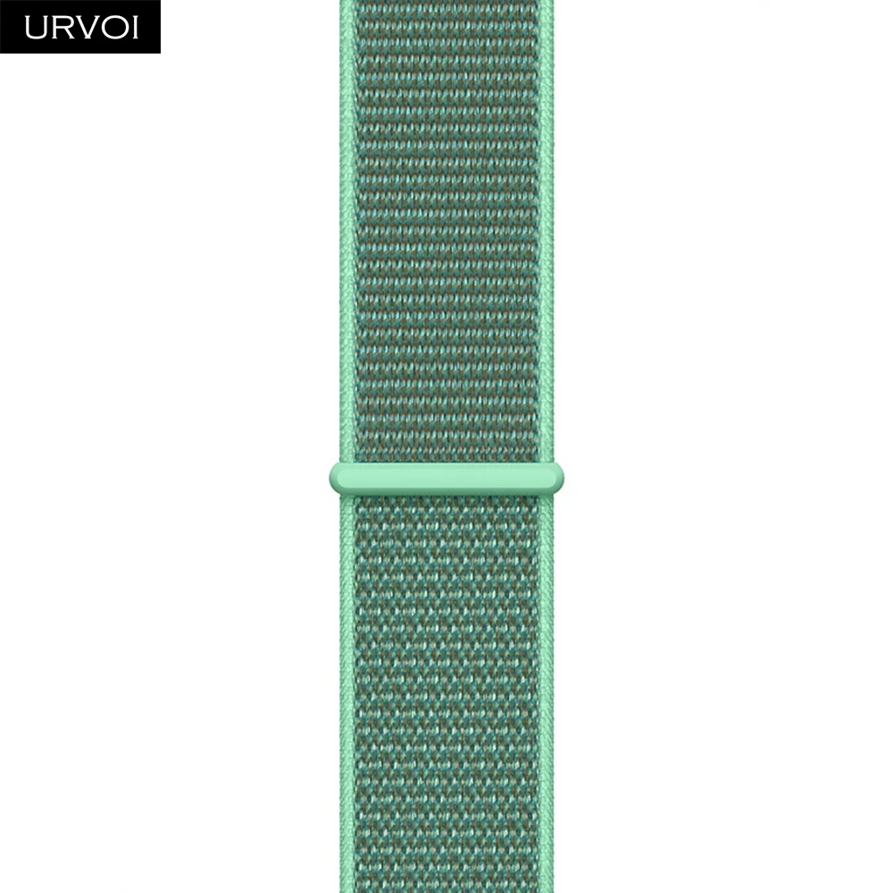 Spearmint Спортивный ремешок URVOI для apple watch, серия 5, 4, 3, ремешок для iwatch, воздухопроницаемый, застежка-крючок, тканый нейлон, 40 мм, 44 мм - Цвет ремешка: Spearmint