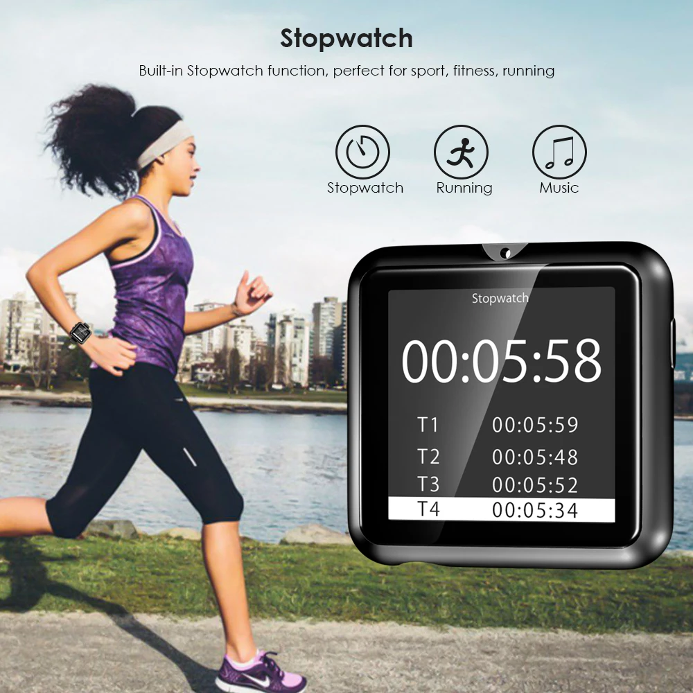 Портативный bluetooth 8 Гб mp3-плеер с Bluetooth fm-радио HiFi музыкальный плеер высоким