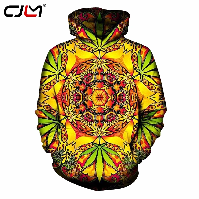 CJLM Psychedelic толстовки с капюшоном для мужчин 2018 новые весенние пуловеры длинным