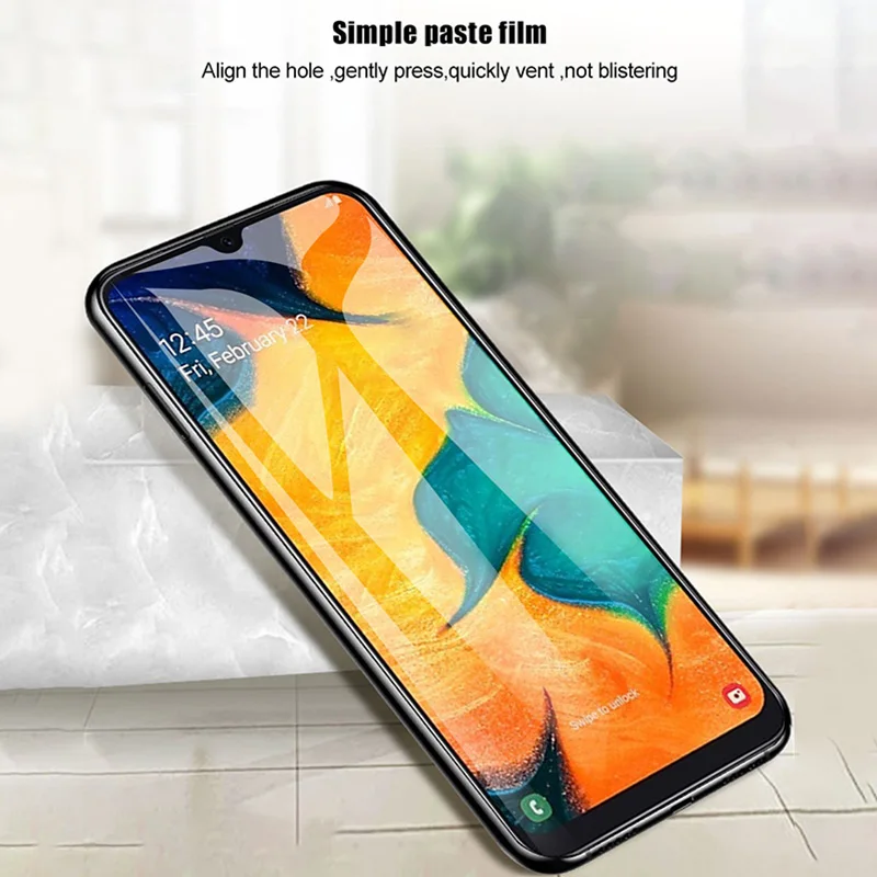 Закаленное стекло с полным покрытием для Samsung Galaxy A50 A40 A30 9D A70 A80 A90 Защитное A20 A10 HD