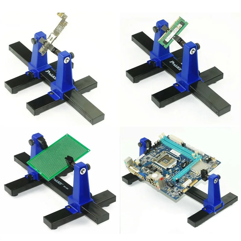Pro'sKit SN-390 PCB Регулируемый паяльный зажим держатель подставка зажим инструмент для калибровки вращение на 360 градусов